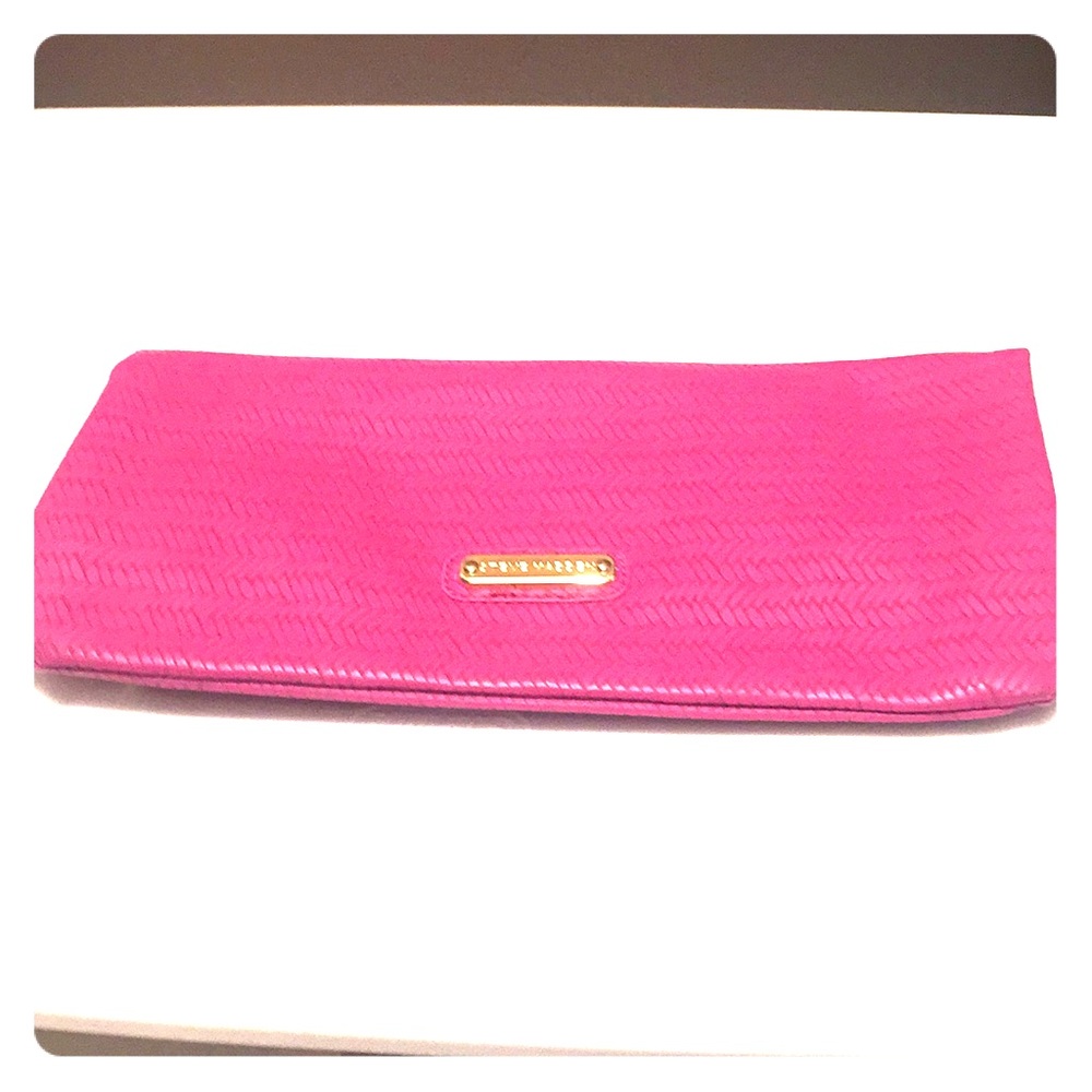 Steve Madden Leather Purple clutch NWOT
